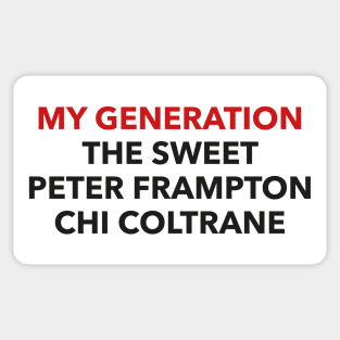 My Generation 1970s music Sticker